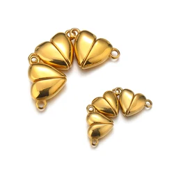 Stainless Steel Heart Shape Magnet Clasps Connectors for DIY Necklaces Bracelets Jewelry Making Findings Accessories Supplies