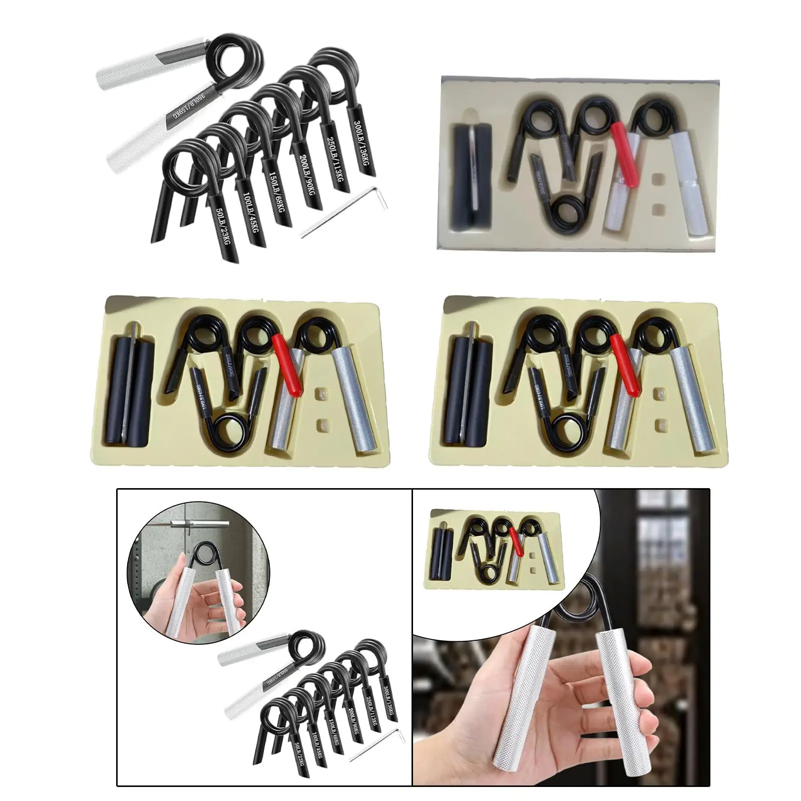 Grip Strengtheners Grip Strength Trainers Versatile Wrist Forearm Strengthener for Sports Fitness Athletes Home Gym Men Women