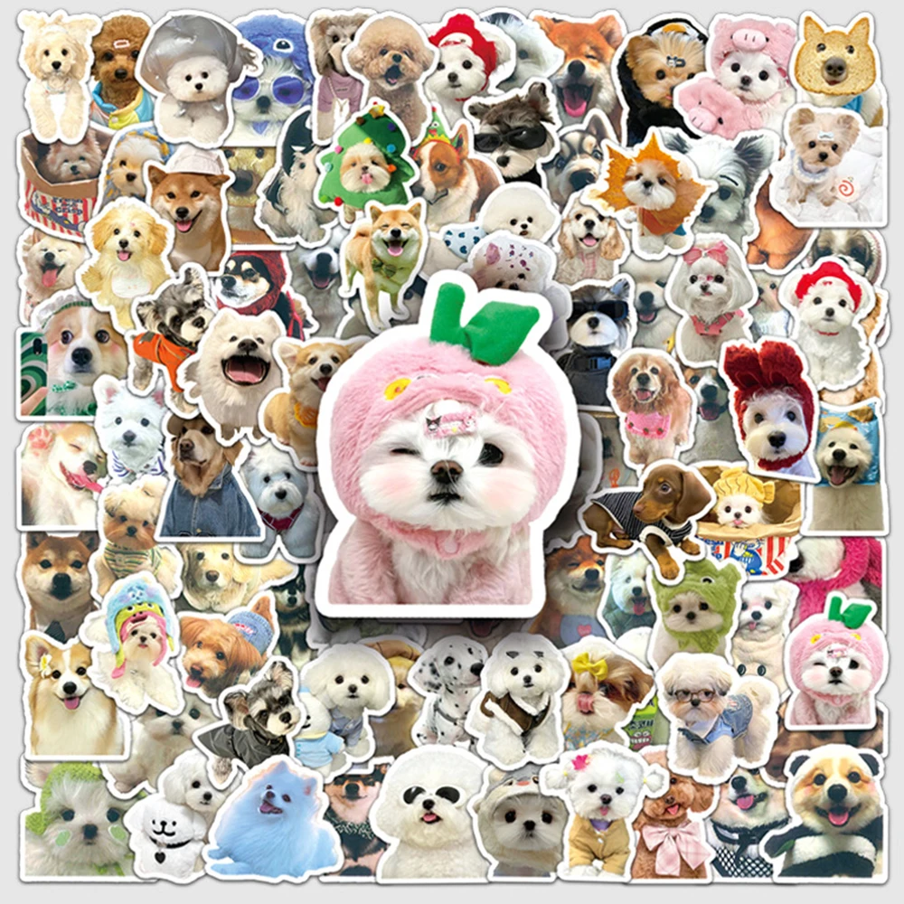 10/30/50/100pcs Cute Animal Dog Graffiti Stickers Cartoon Decals DIY Laptop Phone Notebook Suitcase Stationery Sticker Kids Toys