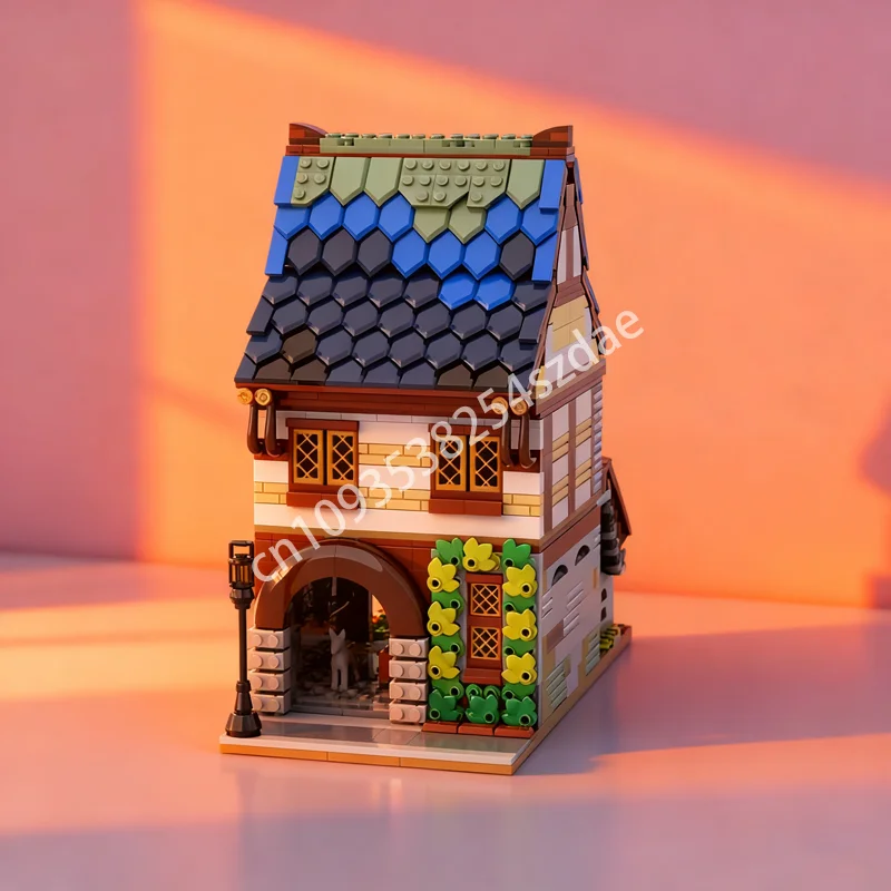 

1481pcs MOC Medieval Armory Blacksmith Modulared Model Building Blocks Christmas Gift DIY Creative Idea Toys Brick Kids Birthday