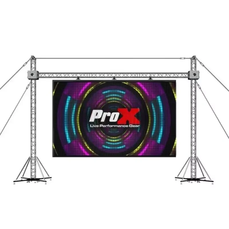 Aluminum Stage Truss System with LED Screen Wall and Roof Support for Outdoor Concert Lighting Display Platform Floor