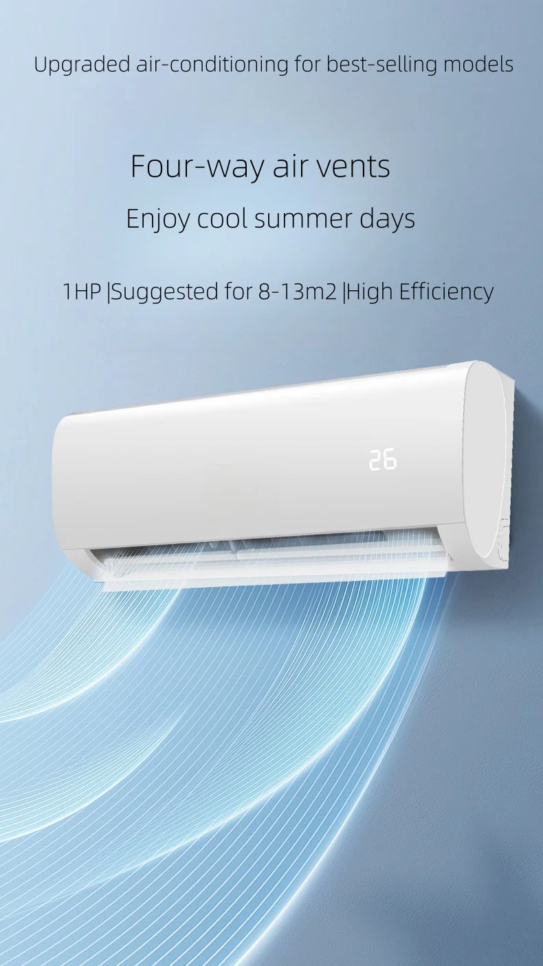 9000BTU 12000BTU Mini Split Air Conditioner Inverter Heat Pump Wall Mounted AC Unit Home Cooling Heating System Energy Saving
