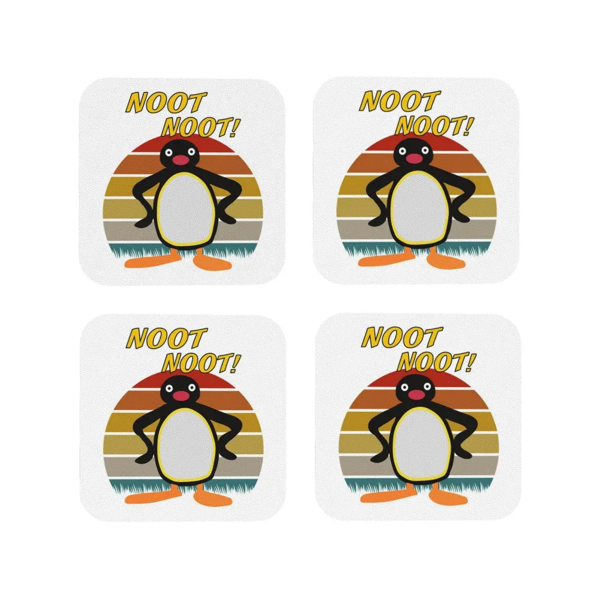 

Noot Noot Пингвин Подставки Кухонные салфетки Нескользящие изоляционные коврики для чашек Кофейные коврики для декора Домашняя посуда Подушечки Набор из 4 шт.