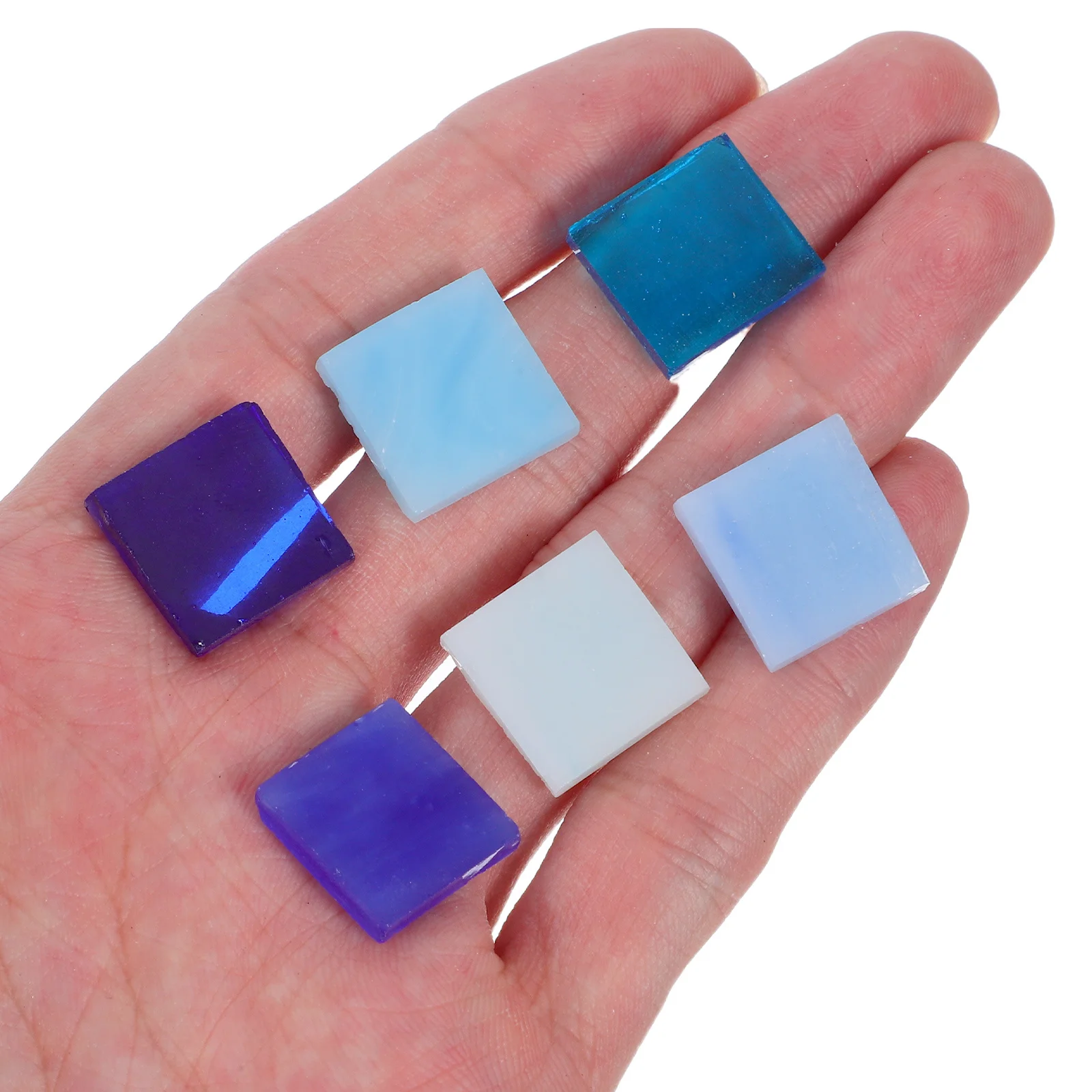 

1 Bag Glass Mosaic Tiles 15mm Stained Thick Glass Pieces for DIY Crafts Home Decoration Indoor Walls Floors Tiny Tile