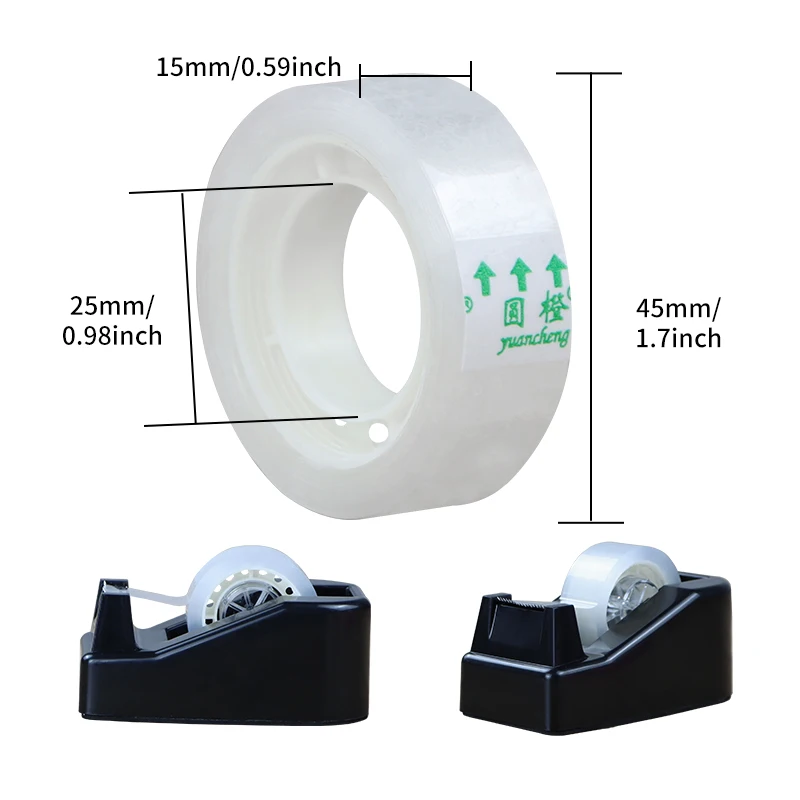 Multifunction Clear Tape Refill High Viscosity Transparent Adhesive for Gift Wrapping Packing Compatible with Tape Dispensers