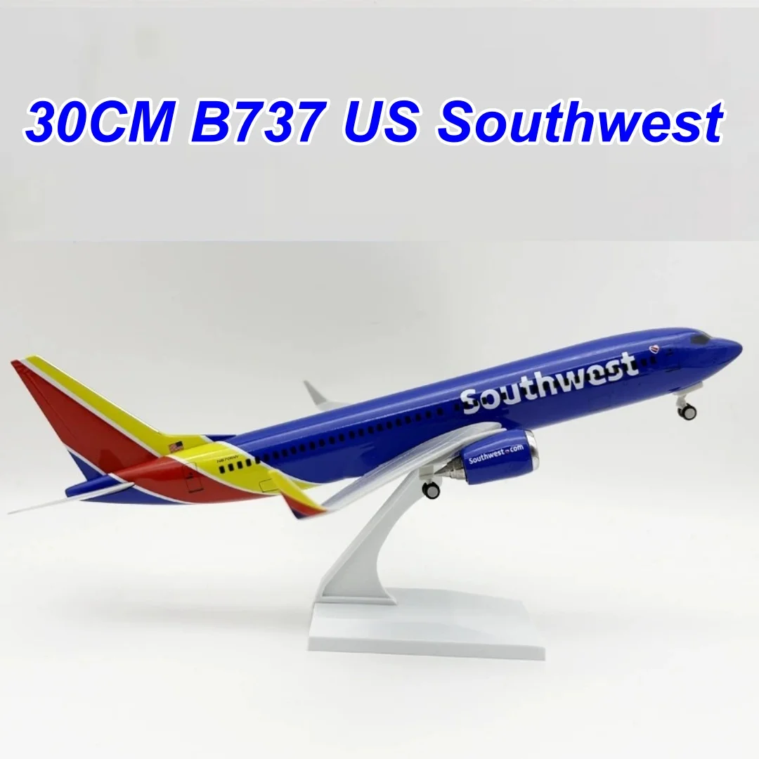 

Игрушки Модель США Southwest Airways 30 см Самолет B737, модель литья под давлением смолы, авиационный самолет с подставкой для самолета, детские подарочные игрушки