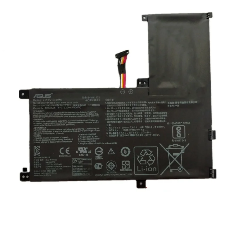 Brand New Authentic B41N1532 Battery Applicable to Asus Q504U Q504UA Q504UAK Q534UA BHI5T13 BI5T26