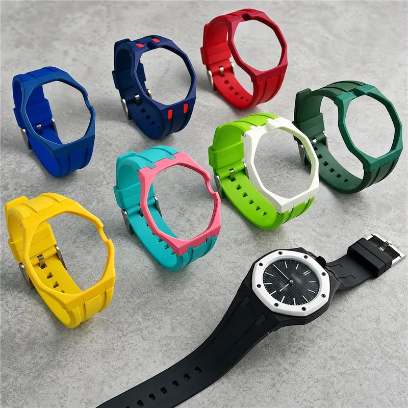 ケースストラップ-ap-x-スウォッチ-ロイヤル-ポップ-ポケット-fkm-フルオロラバー時計バンド修正バイオセラミックベゼル保護シェル時計バンド