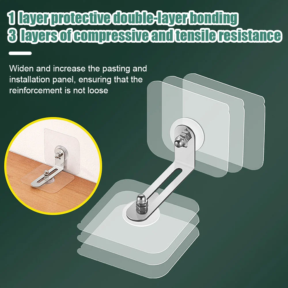 TV Cabinet Fixed Prevent Dumping Device Adjustable Safety Self-adhesive Fixture Holder For Bookshelf Shoe Cabinet Wardrobe Hooks