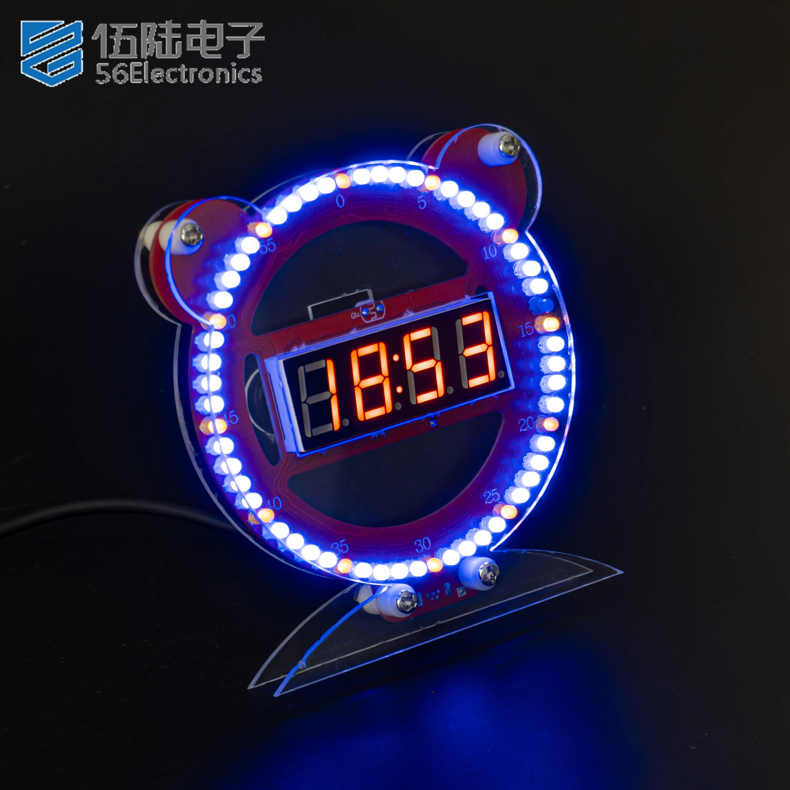 Little Bear Digital Clock Kit Light Control Temperature Creative Alarm Clock 51 Single Chip DIY Welding Electronic Product Assem