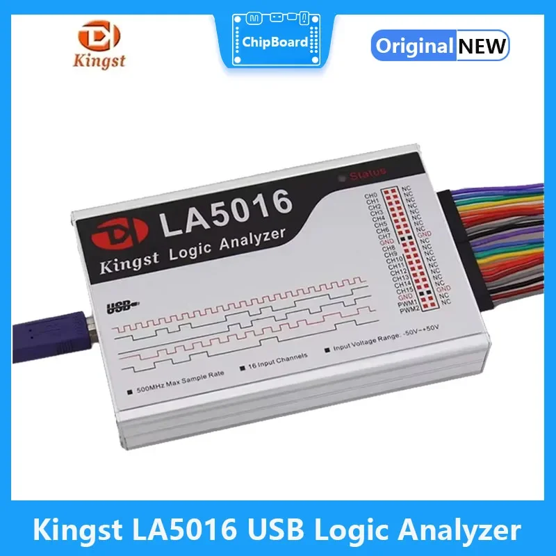 Kingst LA5016 USB Logic Analyzer 500M max sample rate,16Channels,10B Samples, MCU,ARM,debug tool