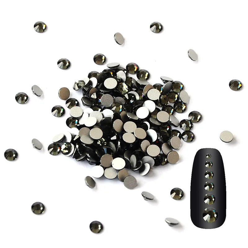 

Black Diamond SS3 SS4 SS5 SS6 SS10 SS20 SS30 to DIY Nail Art Rhinestones Glitter Crystals Jewelry Non HotFix Garment strass