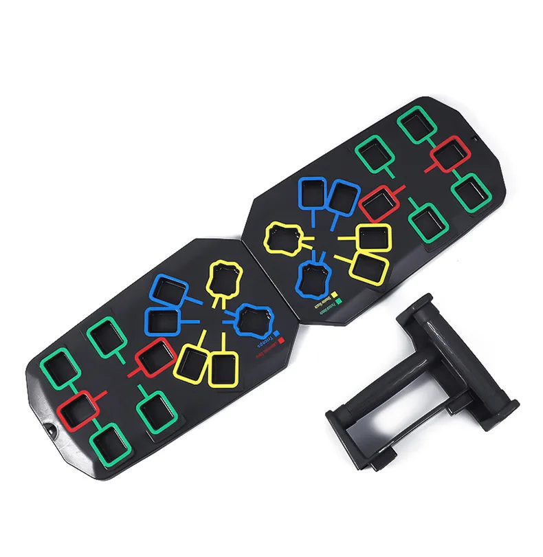 Tragbares multifunktionales Push-up-Board-Set mit Griffen, faltbare Fitnessgeräte für Brust, Bauch, Arme und Rückentraining – Detail 10