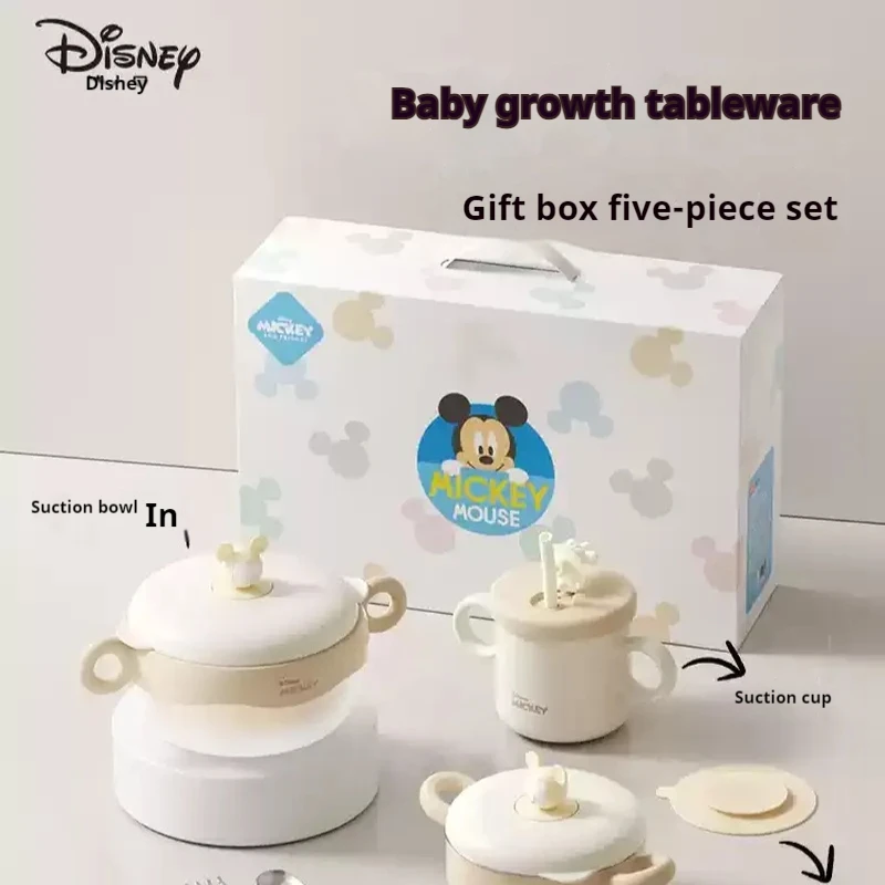 Disney Baby Food Special Water Filled Insulated Bowl 316l Stainless Steel Baby And Toddler Tableware Five Piece Set Gift Box