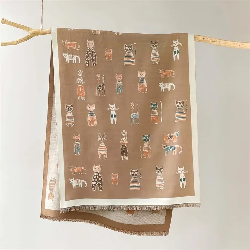 Echarpe-cyrenakaer-sweet-design-camere-pour-femme-double-face-epaisse-chaude-pour-l'hiver-polyvalente-cache-cou