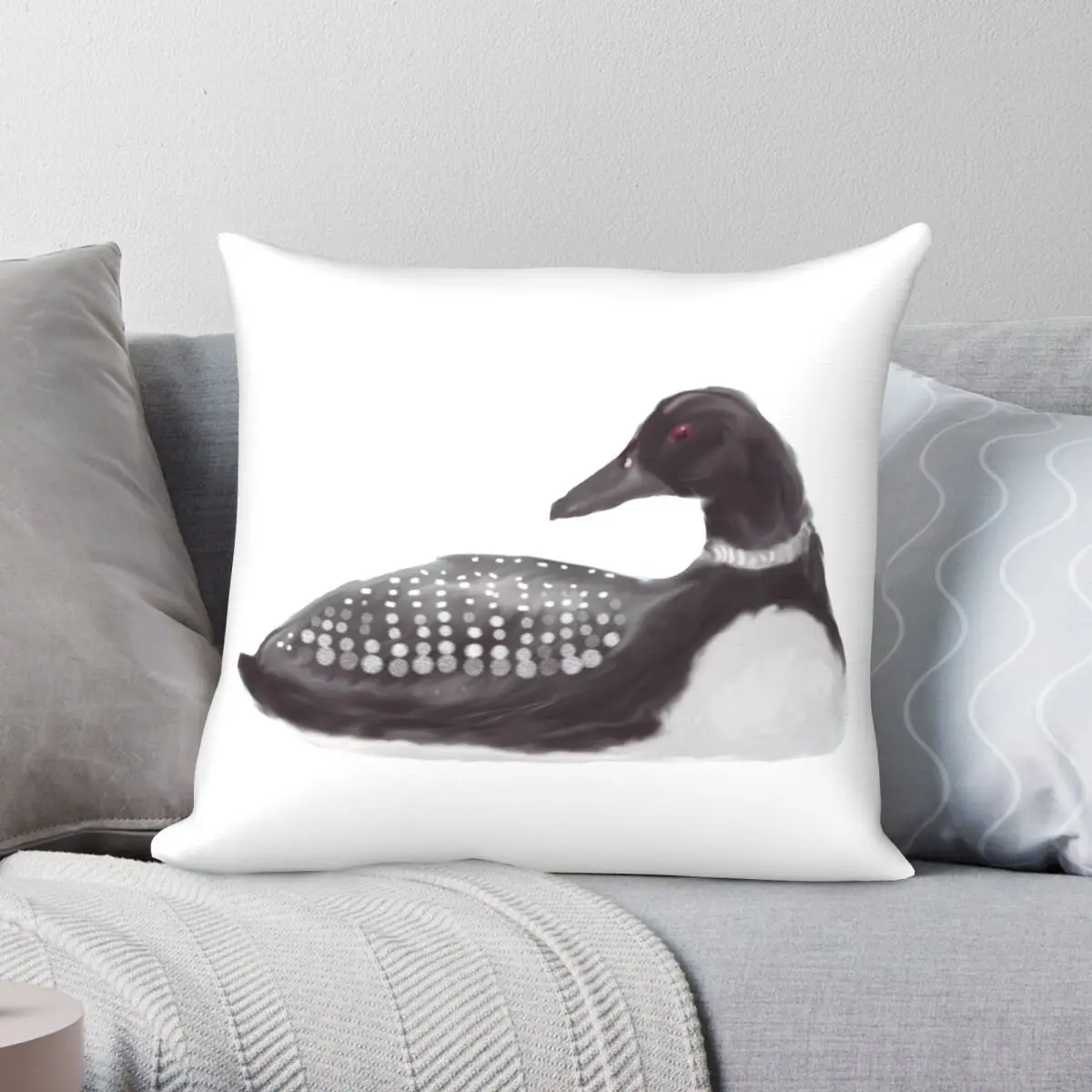 Loon-y Pillowcase Polyester Linen Velvet Pattern Zip Decor Sofa Seater Cushion Cover