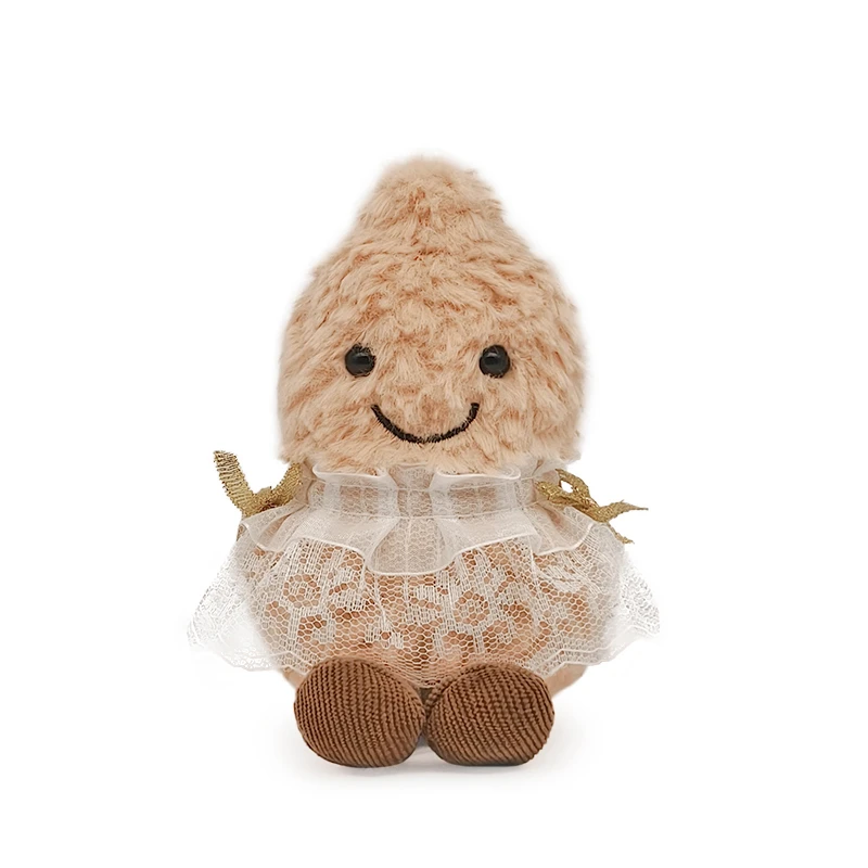 Jellycat-Pendentif en forme de petit beurre de cacahuètes, jouet mignon en peluche, décoration de salon, articles ménagers, cadeau pour fille