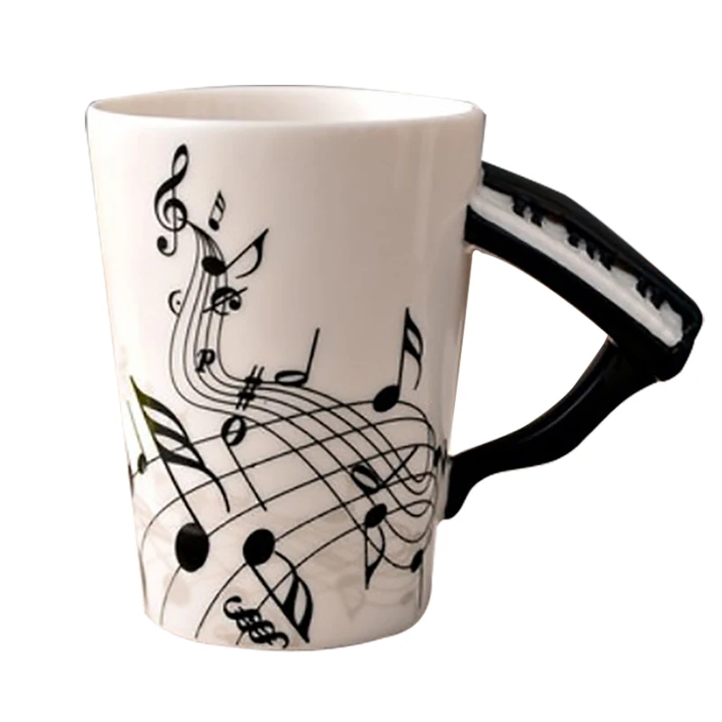 

Musical mugs ceramic mugs with piano-shaped handles