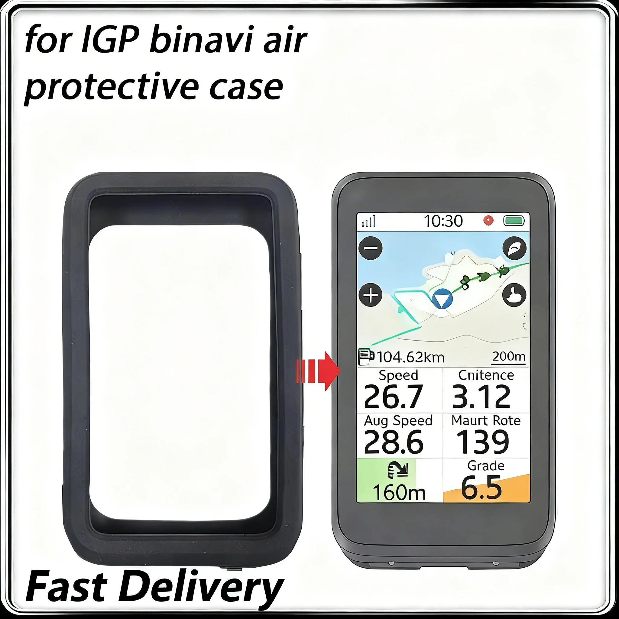 Silicone Soft Edge Shell Protective Case For iGPSPORT BiNavi Air GPS Bike Computer Screen Protector Film Cover Skin Accessories