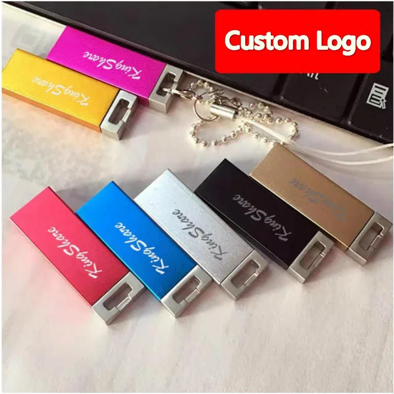 10 teile/los kostenlos benutzer definierte Logo Metall USB Flash Mini Pen drive USB 2,0 Flash-Laufwerk 64GB 32GB 16GB Pen Drive Fotografie Geschenke u Disk