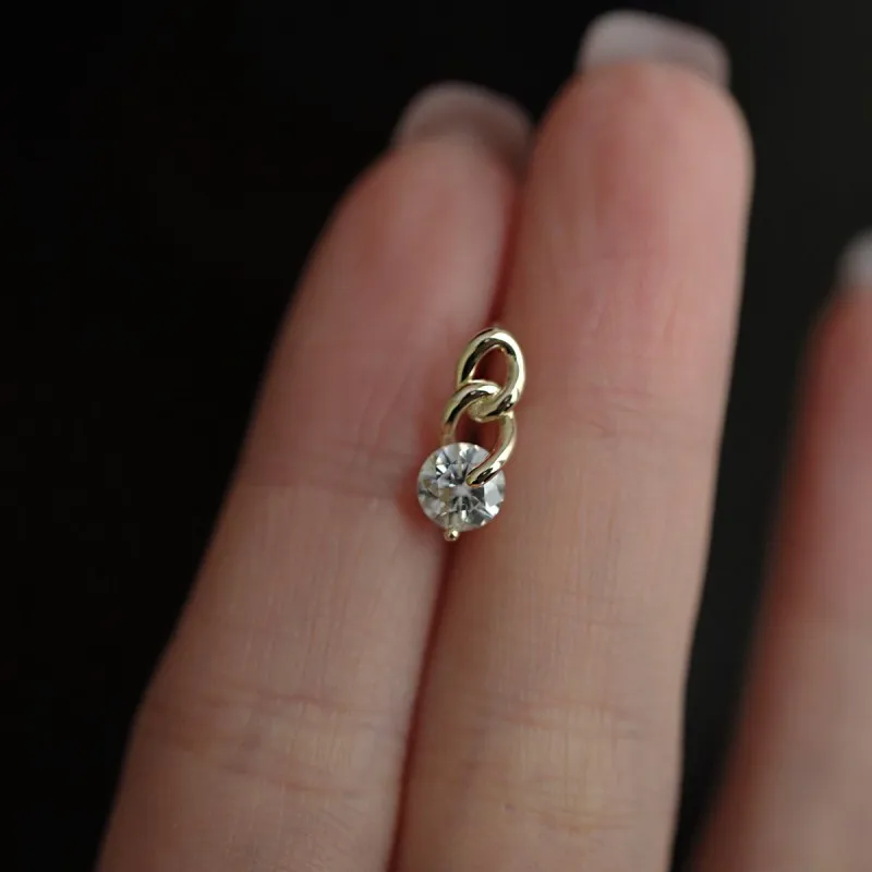 925 Sterling Silver Fashionable Chain Delicate Zircon Earrings for Women High Quality Simple Party Jewelry