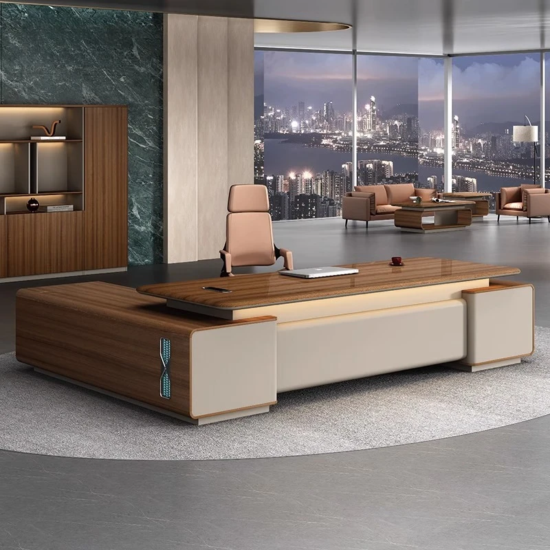 Boss Office Chinese Desk Simple Modern Design Minimalist Reading Desks Unique Light Luxury High Quality Schreibtisch Furniture