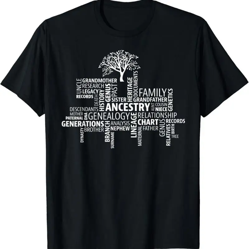Genealogy_ Ancestry_ Word Cloud T shirt Research your family