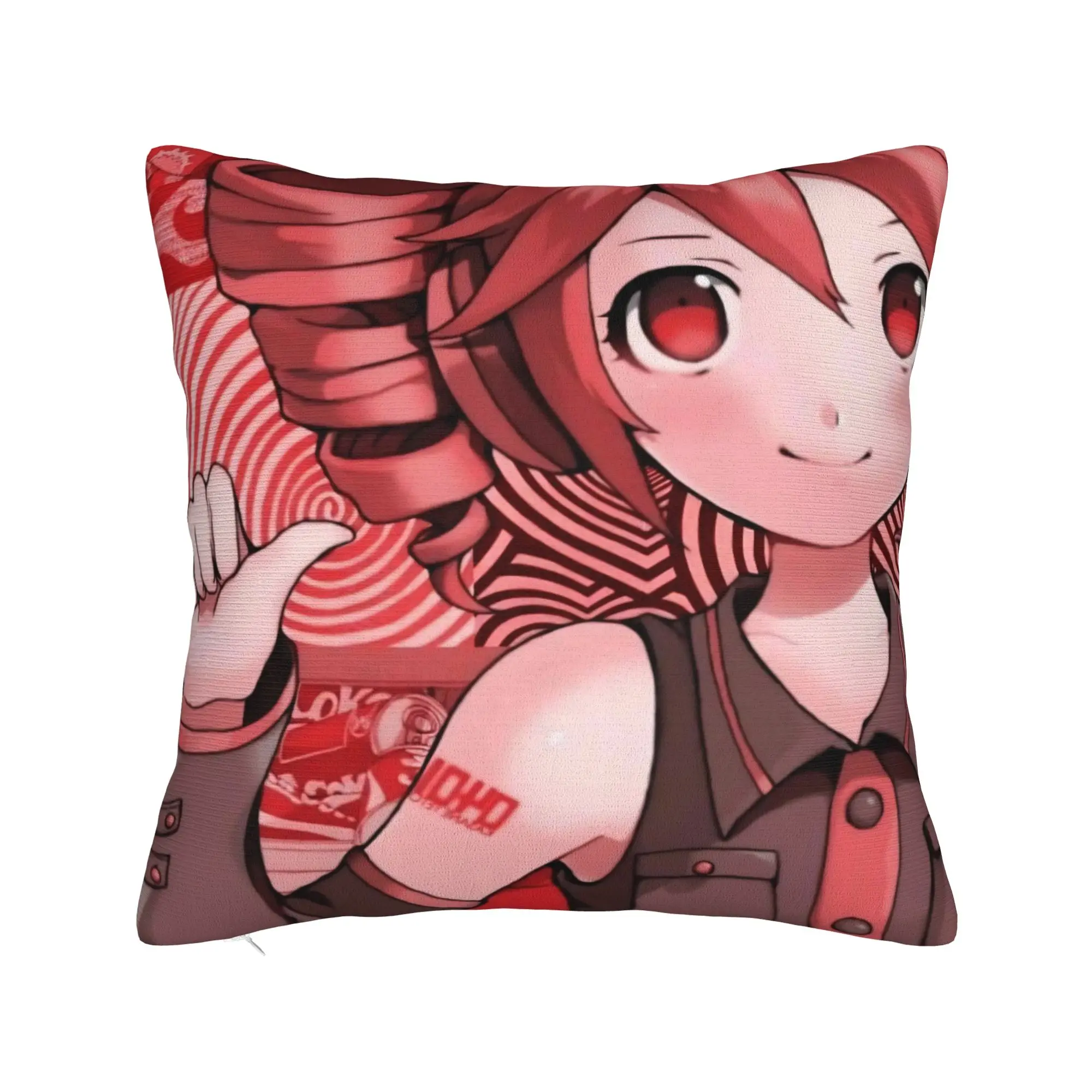 Kasane Teto Square Pillow Case Anime Vtuber Cushion Cover Creative Zipper Decorative Pillowcase for Home 40x40cm