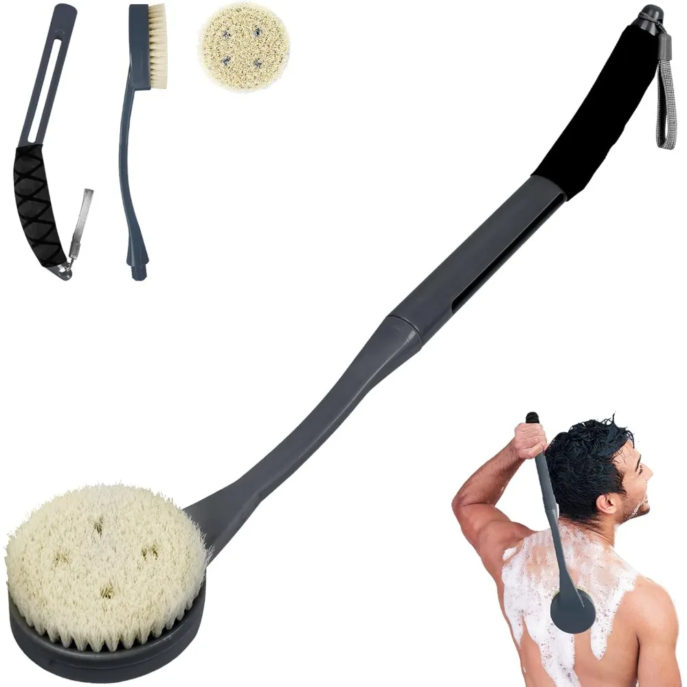 

Щетка для спины с длинной ручкой для душа, 20,5-дюймовая щетка для ванны для спины для душа, скребок для спины, отшелушивания и улучшения здоровья кожи для Eld