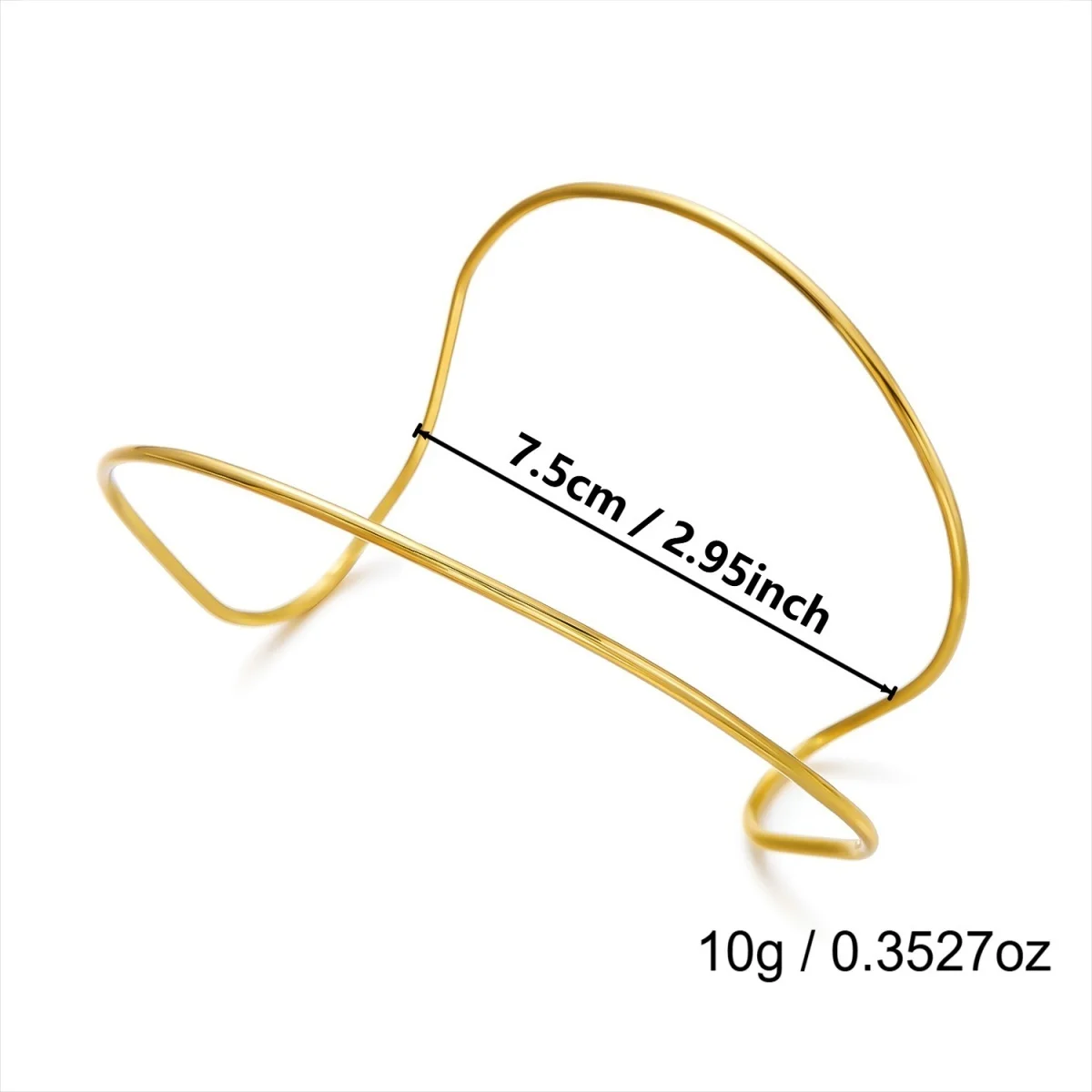 Einfache Edelstahl-Metall-Armreifen für Damen und Herren im Nischen-Stil mit geometrischen Spiralstreifen, offener Armreif-Schmuck. – Detail 29