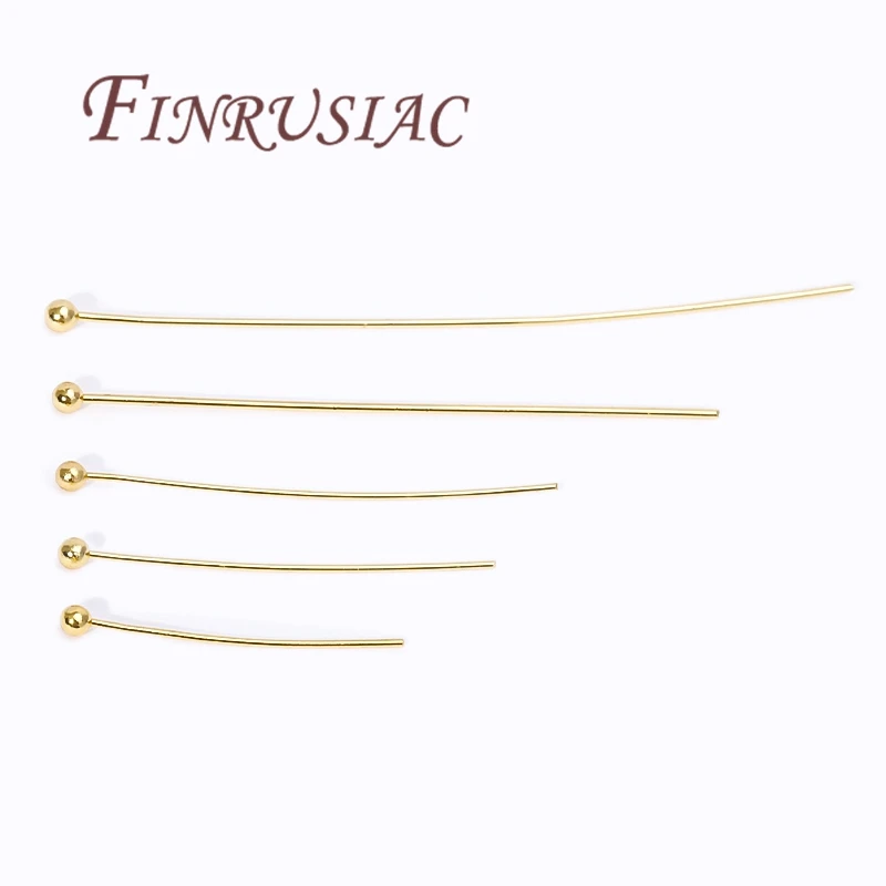 50 Stück 20–50 mm vergoldete Stifte für Schmuck-Augennadel/Kugelkopfstift/Flachkopfstift für DIY-Schmuckherstellung, Zubehör – Detail 16