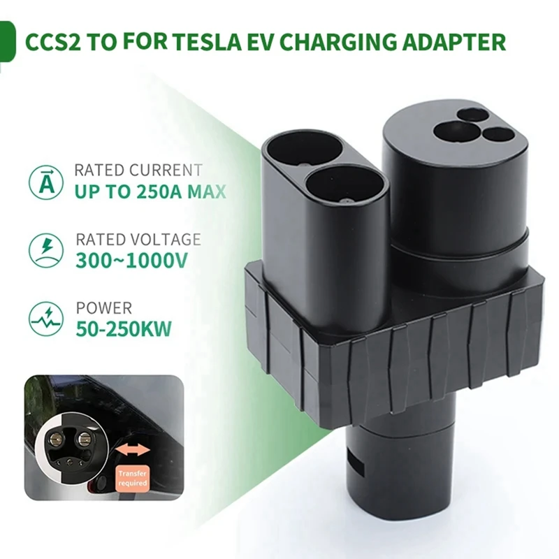 CCS2 To For Tesla EV Charger Adapter 400A EV DC Charging Station CCS2 To TPC Convertor For Tesla Model 3/X/S/Y Component Parts