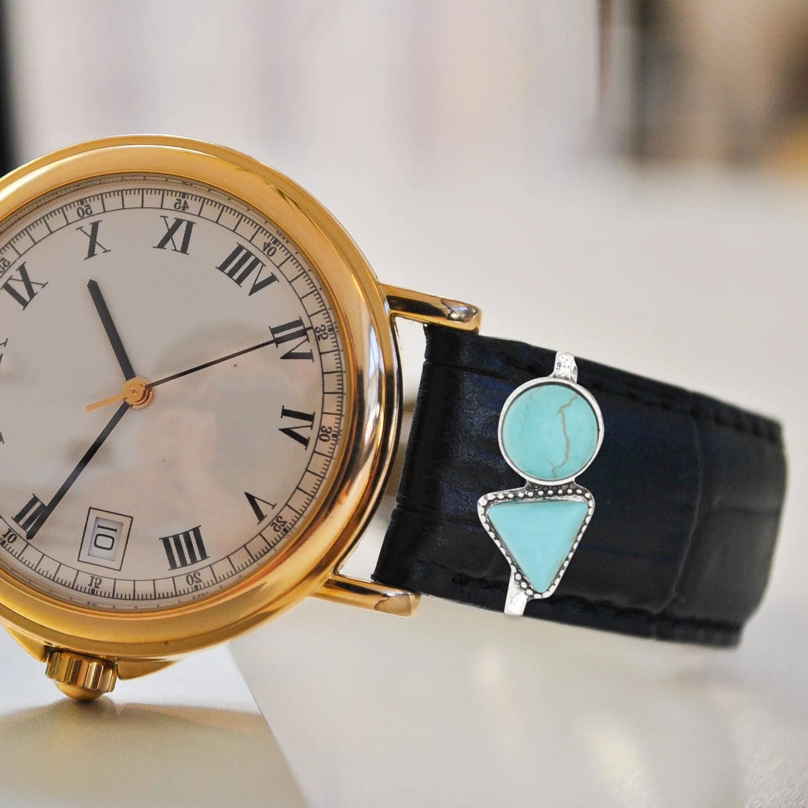 

1Set Watchband Decorative Rings Premium Silicone Watch Band Charms Stylish Replacement Loop Metal Decorative Watch Strap