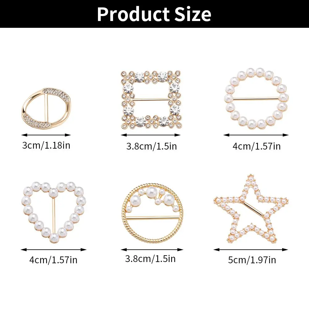 Silk Scarf Buckle Clothing Corner Hem Pearl Knotted Ring T-shirt Female Clothes Tighten Decorative Crafts Garment Accessories