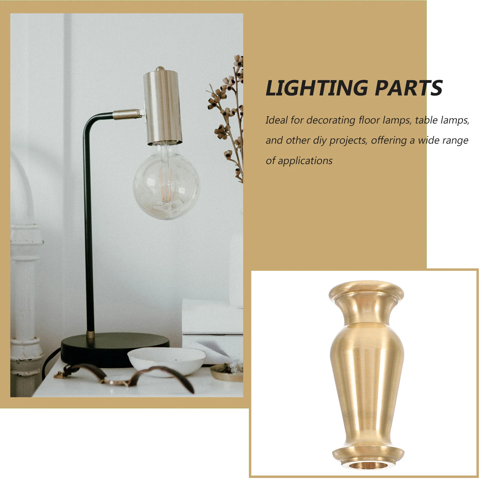 Brass Lamp Spindle Floor Table Lamps Replacement Part Straight Pipe Connector Lamp Pole Standing Replacement Light Fixture