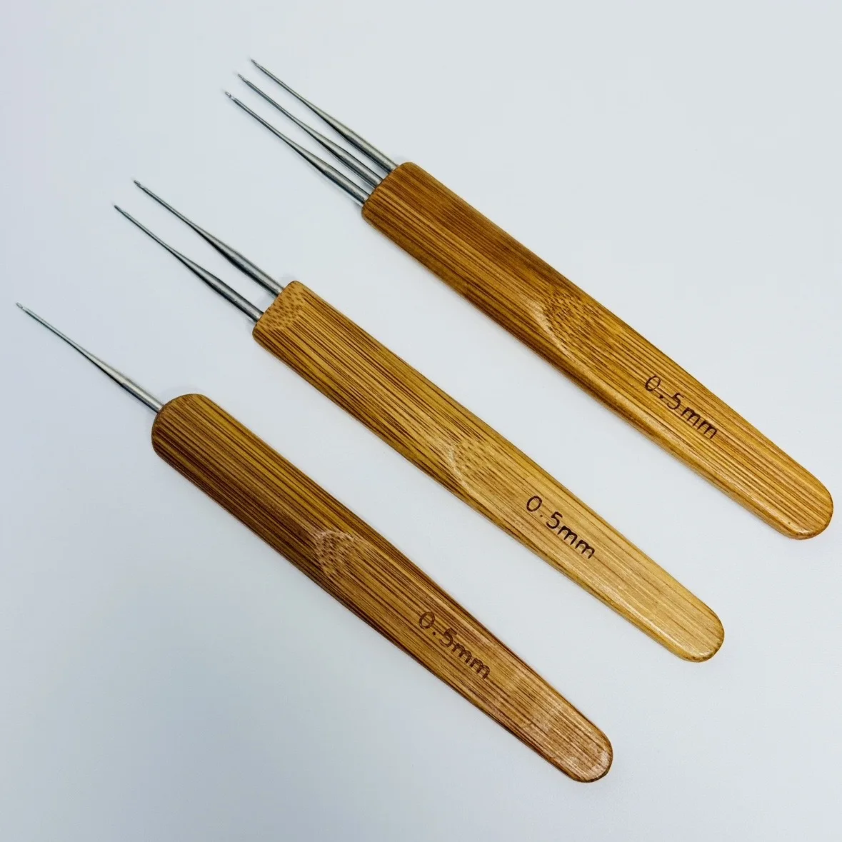 Aghi per maglieria all'uncinetto in bambù Ganci Maniglia per tessuto in filato Gancio Strumenti fai da te Accessori per cucire Ago artigianale per tessuto in pizzo