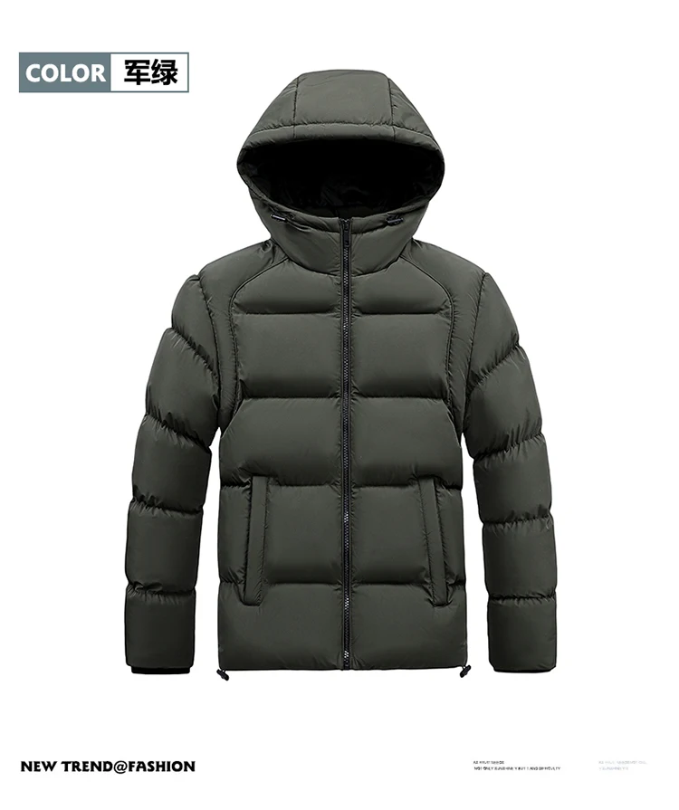 Men High Quality Hooded Parkas Men Plus Size Short Parkas Men Loose Cotton Coat Winter New Warm Casual Versatile Daily Parkas