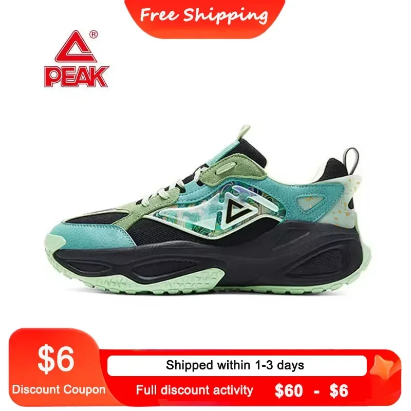 

PEAK Men's Sneakers 2024 Spring Fashion Items Bronze Sacred Tree Basketball Shoes Hard-Wearing Shock Absorption Tenis Hombres