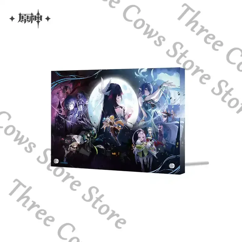 

Подлинное аниме Genshin Impact Columbina Kyryll Chudomirovich Flins Lauma Aino Dahlia Косплей Мультфильм Акриловый Кирпич Талисман Подарок