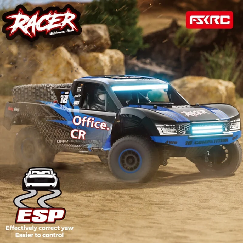 HuangBo RC Car HB-RD1201 1:12 4WD Drift Short Course Truck with LED Lights Cruise Control Gyroscope – RC Toy for Kids and Adults