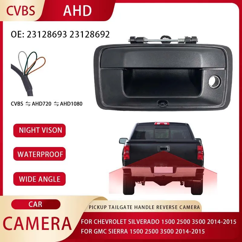 

AHD 1080P ручка задней двери камеры заднего вида для Chevrolet Silverado 1500 2500 3500 2014-2015 GMC Sierra 1500 2500 3500 2014-2015
