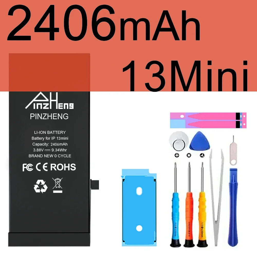 PINZHENG Echte batterij met hoge capaciteit voor iPhone X XR XS Max 12 13 Mini Pro Max 11 Pro Max Vervanging Bateria Garantie Eén jaar