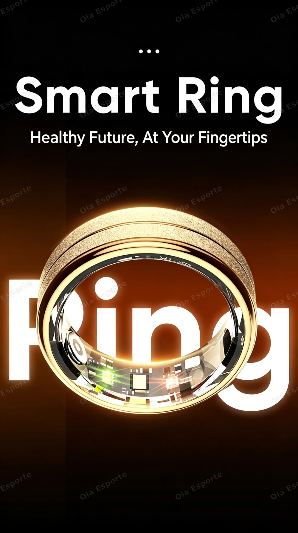 5ATM Waterproof Smart Ring for Health Monitoring description 1
