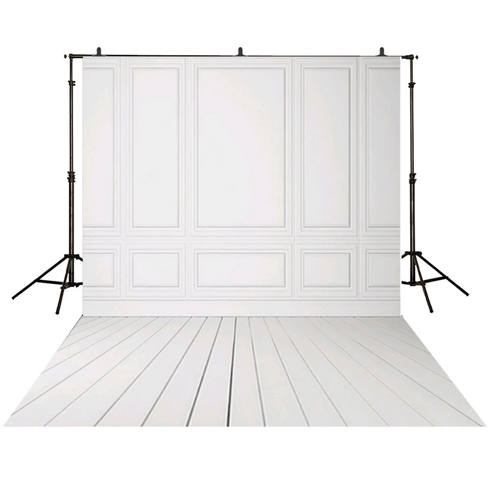 3x5ft Vinyl Photography backdrops White Brick Wall wood floor wedding background for photo studio