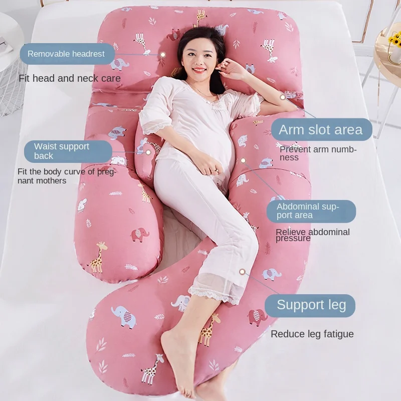 Waist Support Pillow Multi-Functional U-Shaped Pillow Belly Support Sleeping Artifact Pillow Pregnancy Side Lying Supplies