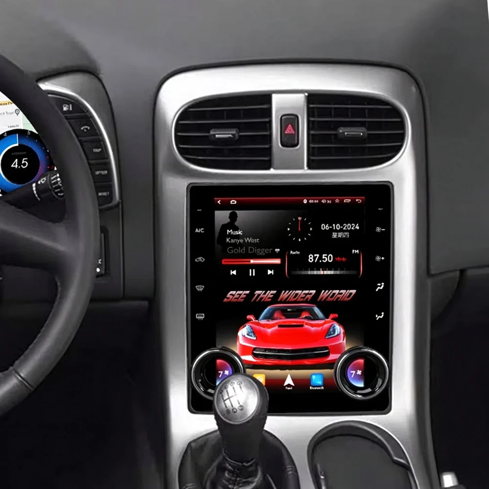 12.3 Inch Android 13 Dual Screen CarPlay Car Radio for Corvette C6 2005-2013 Touch Screen Multimedia Player Head Unit DSP BT