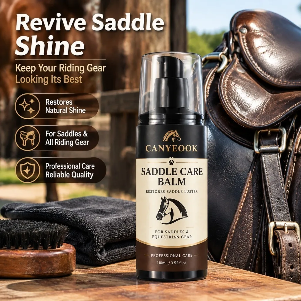 CANYEOOK Saddle Conditioner Balm 110ml Restore Shine for Saddle Pad Horse Riding Gear Equestrian Leather Care