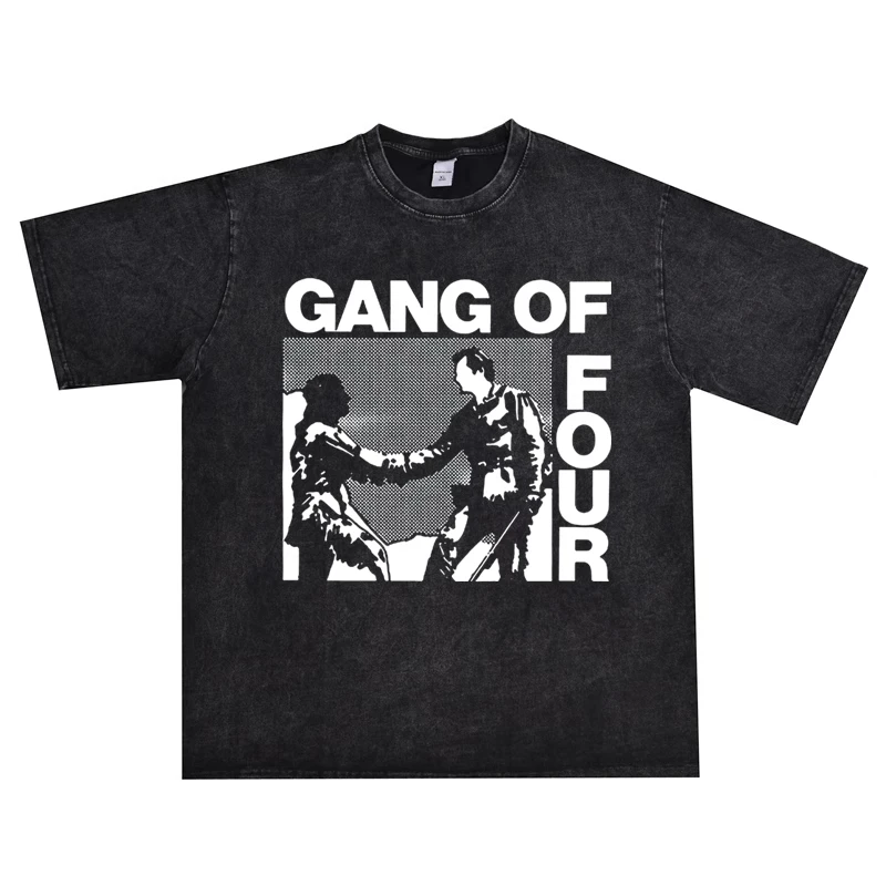 

2025 Printed Short-sleeved T-shirts of The Rock Quartet Gang of Four Pure Cotton Breathable T-shirt