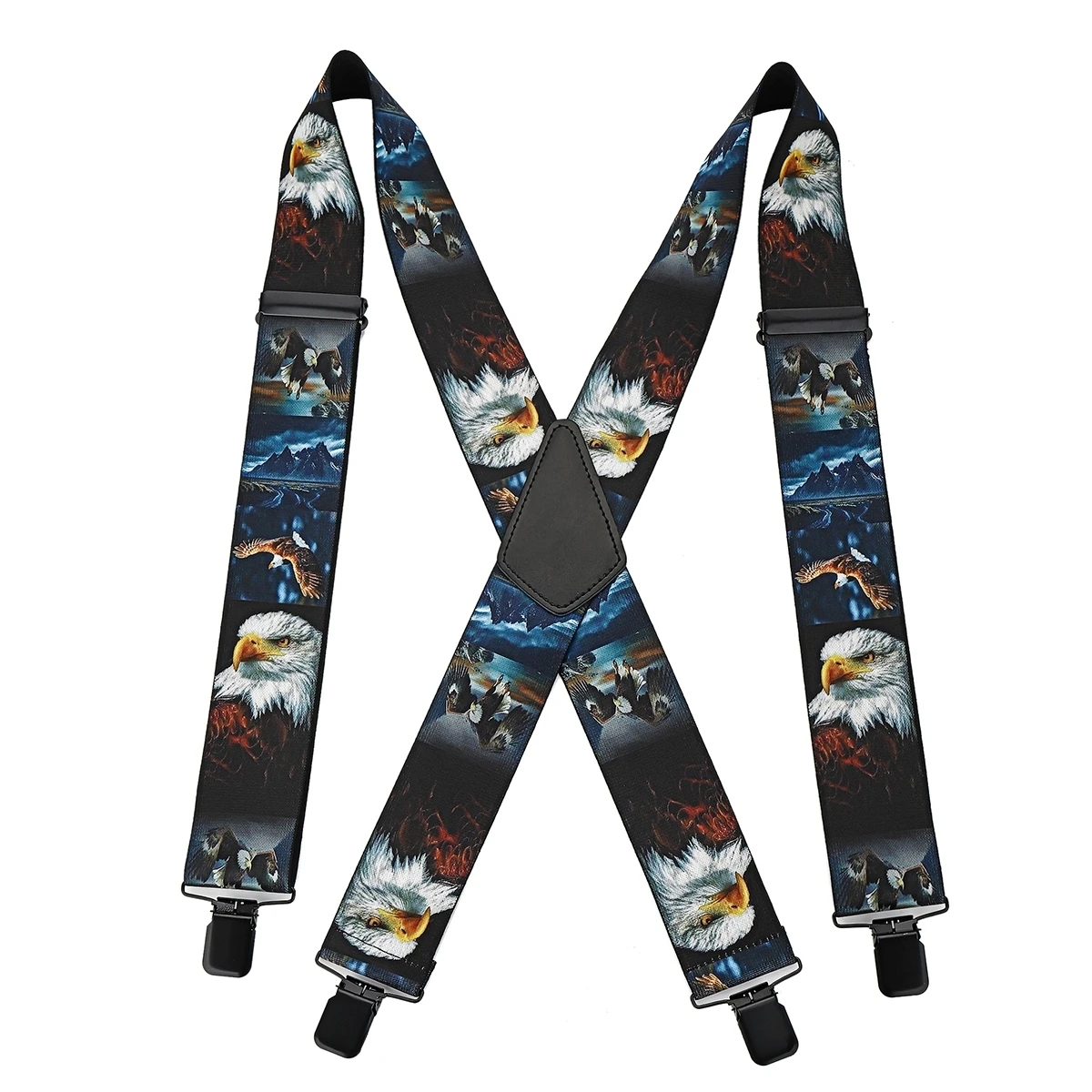 حزام نحت الرأس الأبيض على شكل X للرجال مقاس 1.97 بوصة، حزام مرن للغاية قابل للتعديل