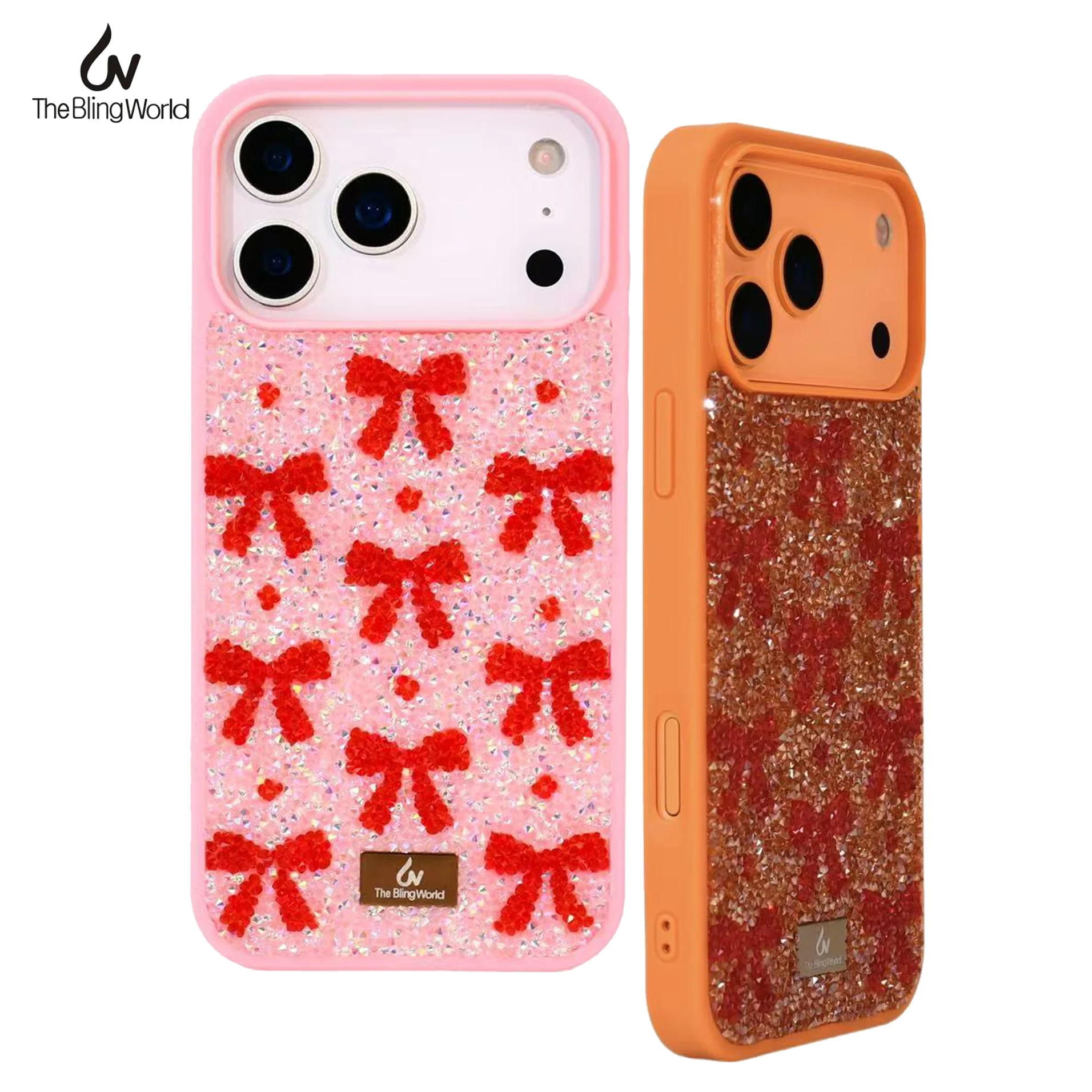 

The Bling World Luxury Crystal Bowknot Case for iPhone 17 16 15 14 13 Pro Max Plus Glitter Diamond Rhinestone TPU Back Cover
